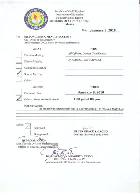 deped manila memo